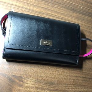 Kate spade pink and black cross body